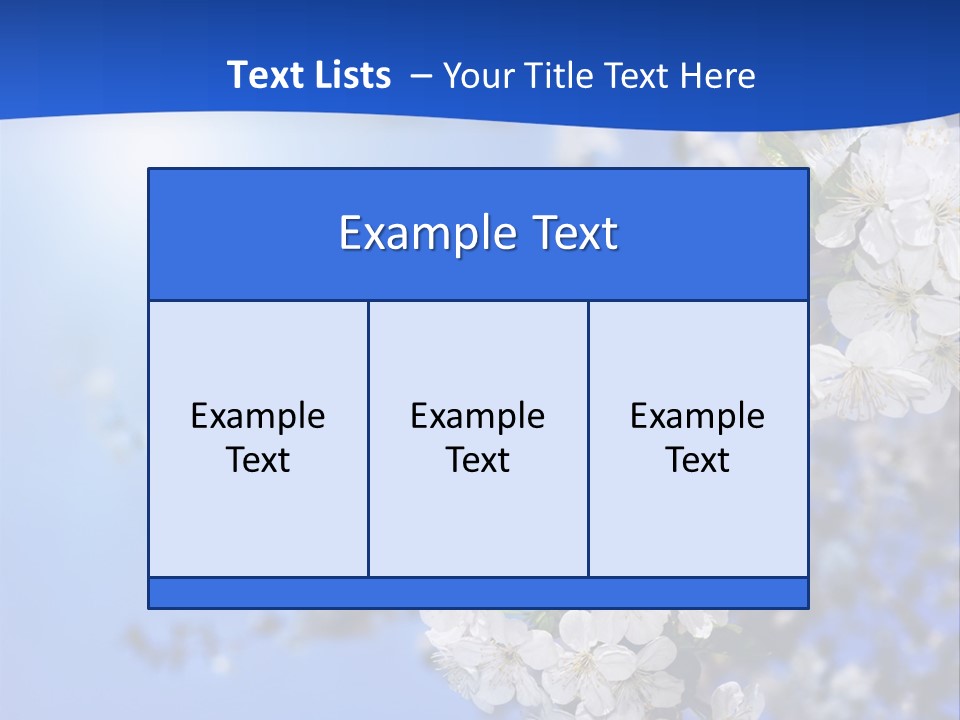 A Blue Sky With White Flowers Powerpoint Template PowerPoint Template