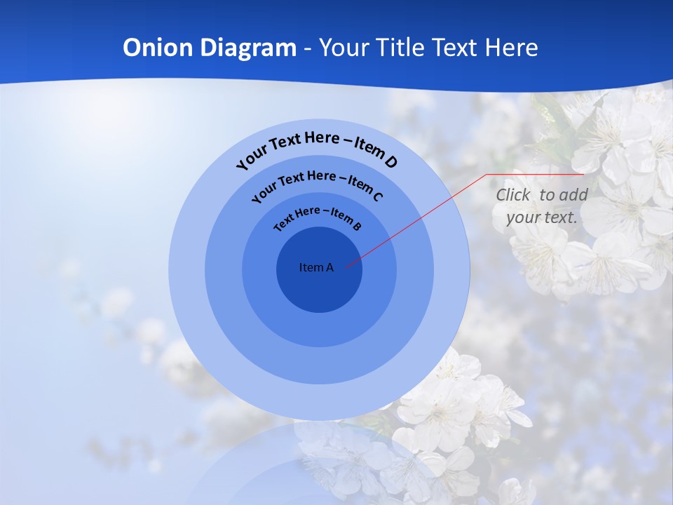 A Blue Sky With White Flowers Powerpoint Template PowerPoint Template