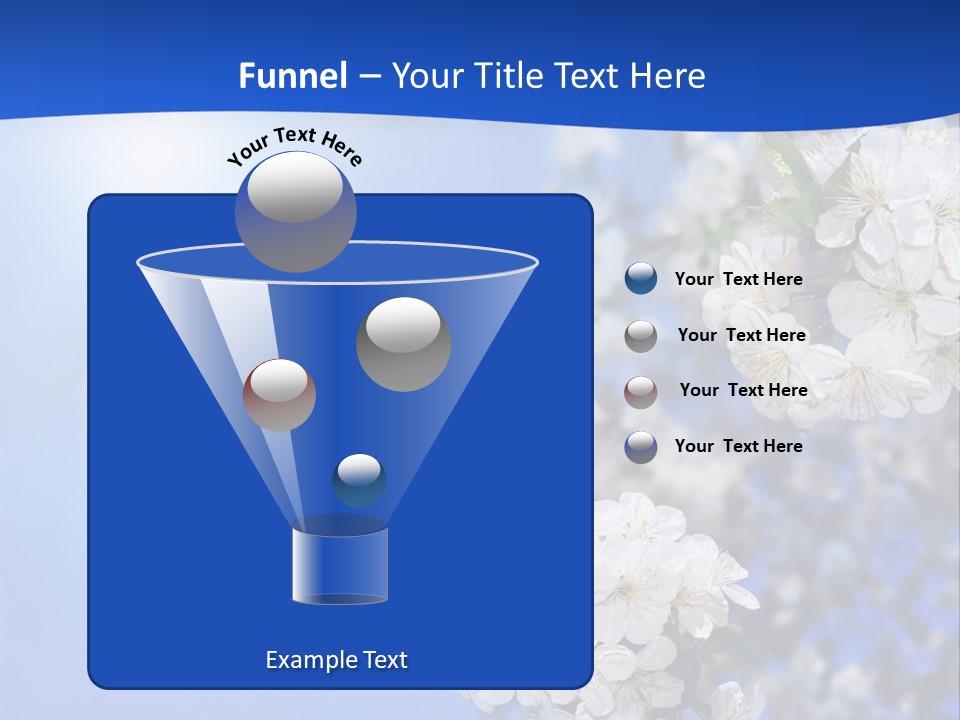 A Blue Sky With White Flowers Powerpoint Template PowerPoint Template