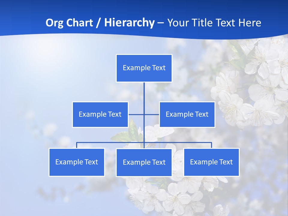 A Blue Sky With White Flowers Powerpoint Template PowerPoint Template