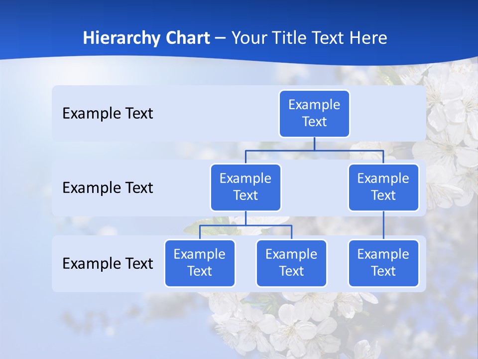 A Blue Sky With White Flowers Powerpoint Template PowerPoint Template