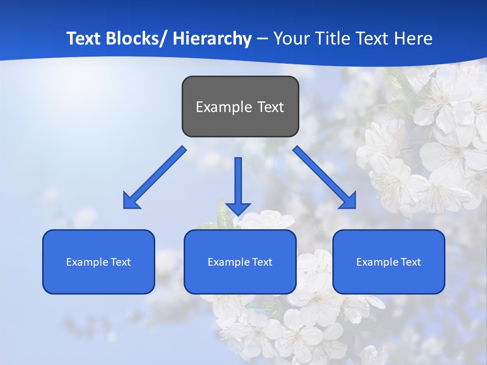 A Blue Sky With White Flowers Powerpoint Template PowerPoint Template
