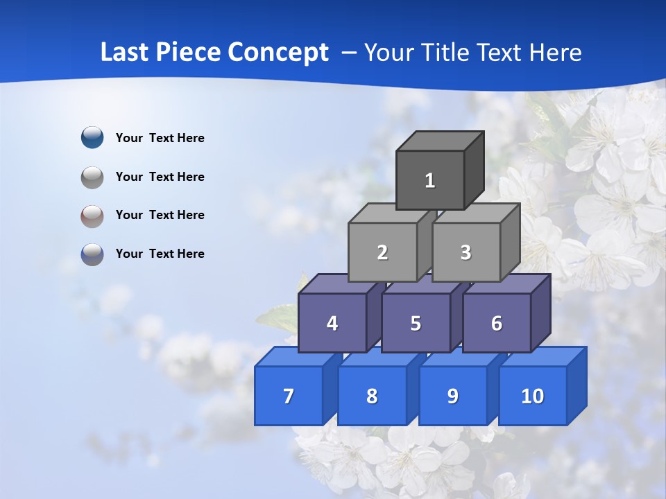 A Blue Sky With White Flowers Powerpoint Template PowerPoint Template