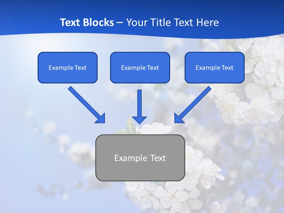 A Blue Sky With White Flowers Powerpoint Template PowerPoint Template