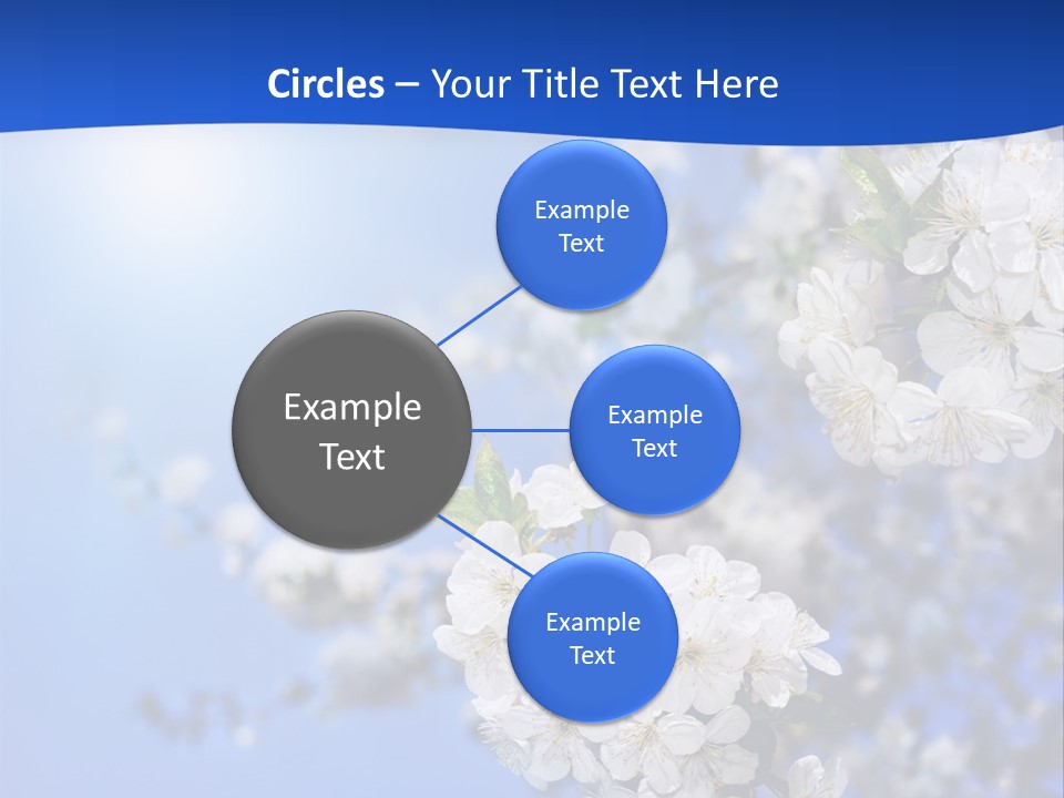 A Blue Sky With White Flowers Powerpoint Template PowerPoint Template