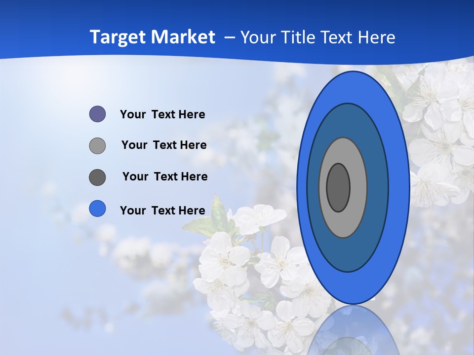 A Blue Sky With White Flowers Powerpoint Template PowerPoint Template