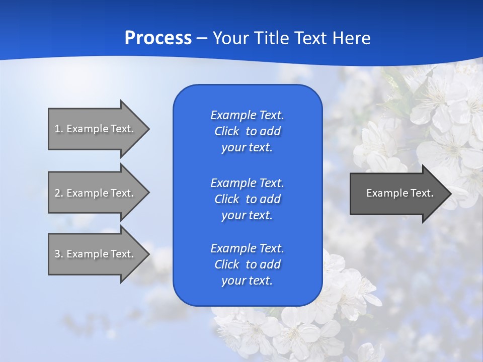 A Blue Sky With White Flowers Powerpoint Template PowerPoint Template
