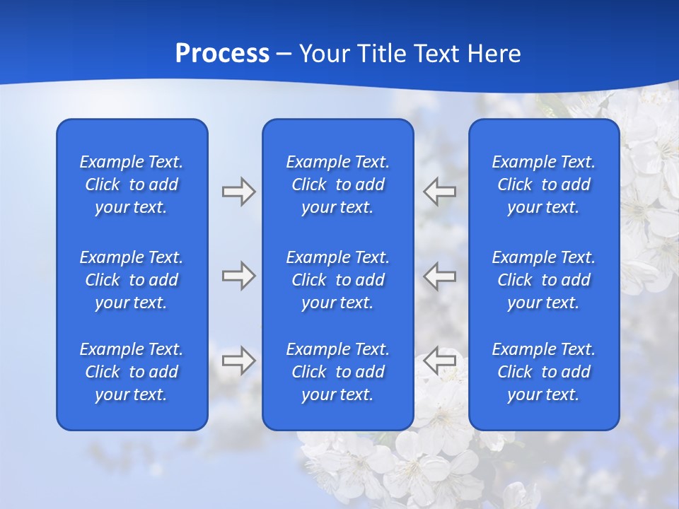 A Blue Sky With White Flowers Powerpoint Template PowerPoint Template