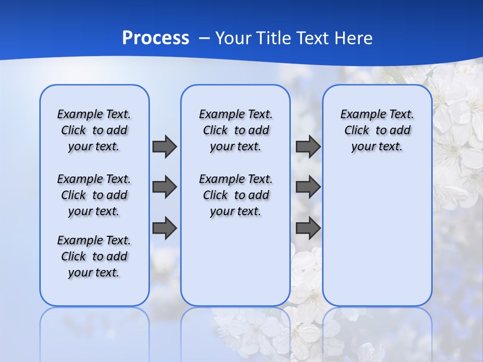 A Blue Sky With White Flowers Powerpoint Template PowerPoint Template
