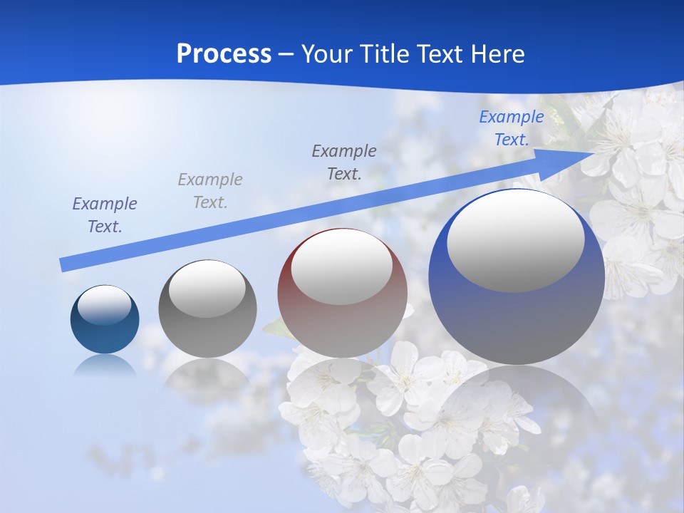 A Blue Sky With White Flowers Powerpoint Template PowerPoint Template
