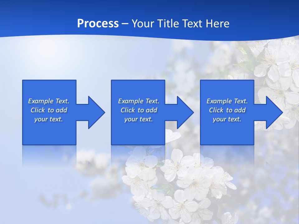 A Blue Sky With White Flowers Powerpoint Template PowerPoint Template