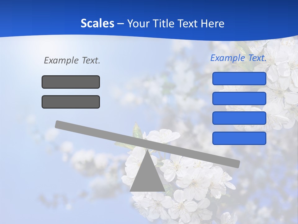 A Blue Sky With White Flowers Powerpoint Template PowerPoint Template