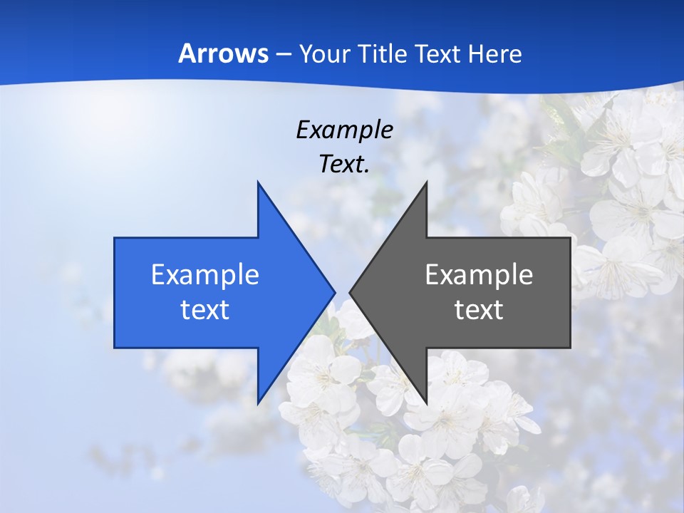 A Blue Sky With White Flowers Powerpoint Template PowerPoint Template