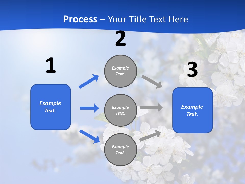 A Blue Sky With White Flowers Powerpoint Template PowerPoint Template