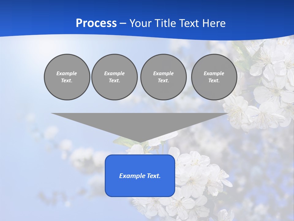 A Blue Sky With White Flowers Powerpoint Template PowerPoint Template