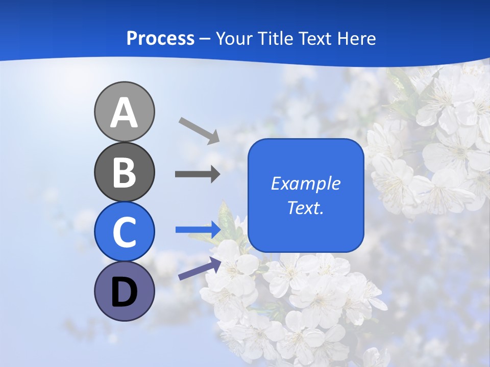 A Blue Sky With White Flowers Powerpoint Template PowerPoint Template