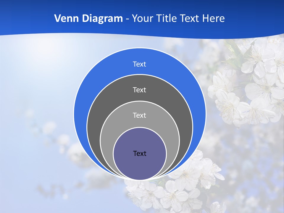 A Blue Sky With White Flowers Powerpoint Template PowerPoint Template