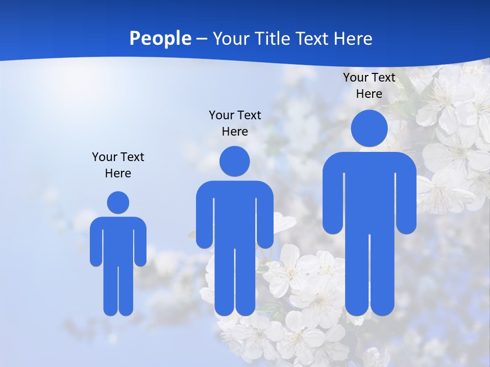 A Blue Sky With White Flowers Powerpoint Template PowerPoint Template