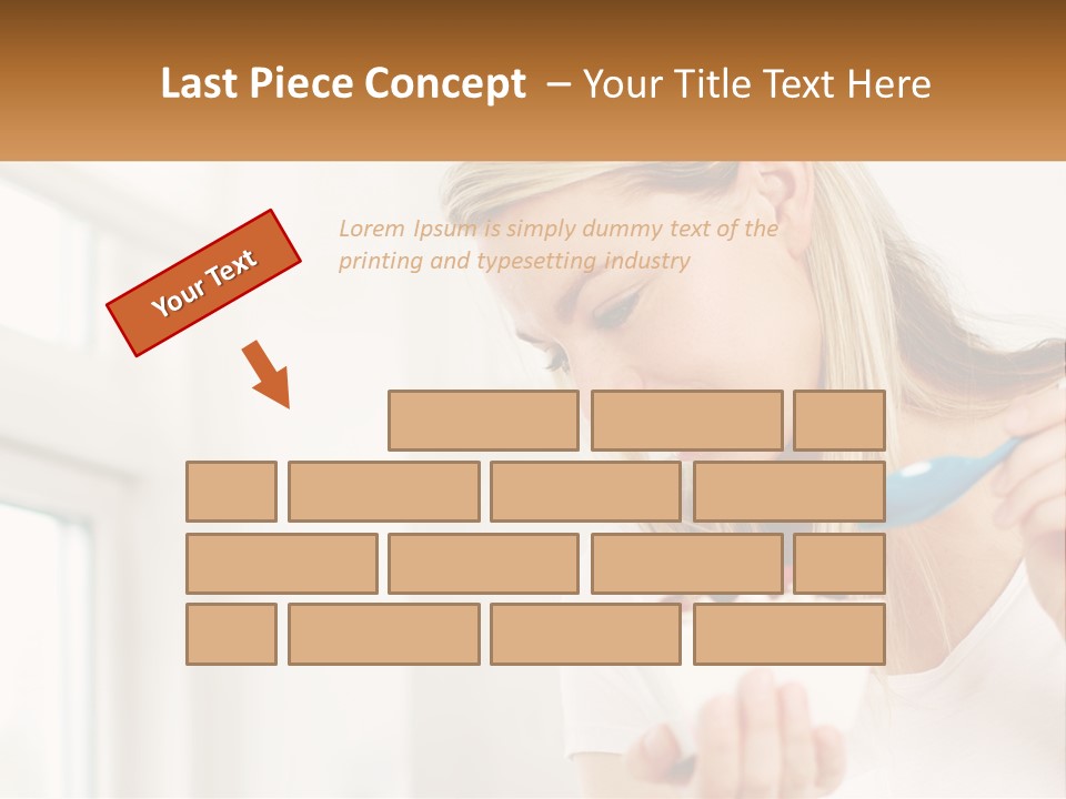 A Woman Eating A Bowl Of Food With A Spoon PowerPoint Template
