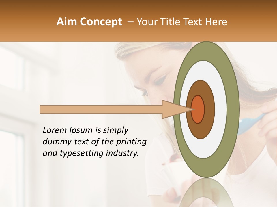A Woman Eating A Bowl Of Food With A Spoon PowerPoint Template