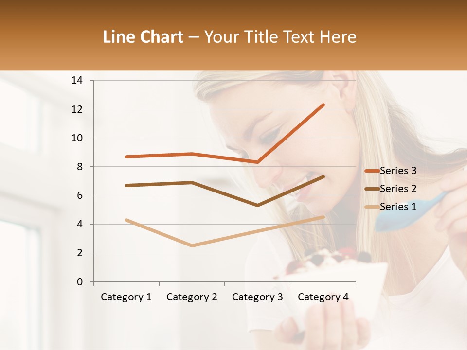 A Woman Eating A Bowl Of Food With A Spoon PowerPoint Template