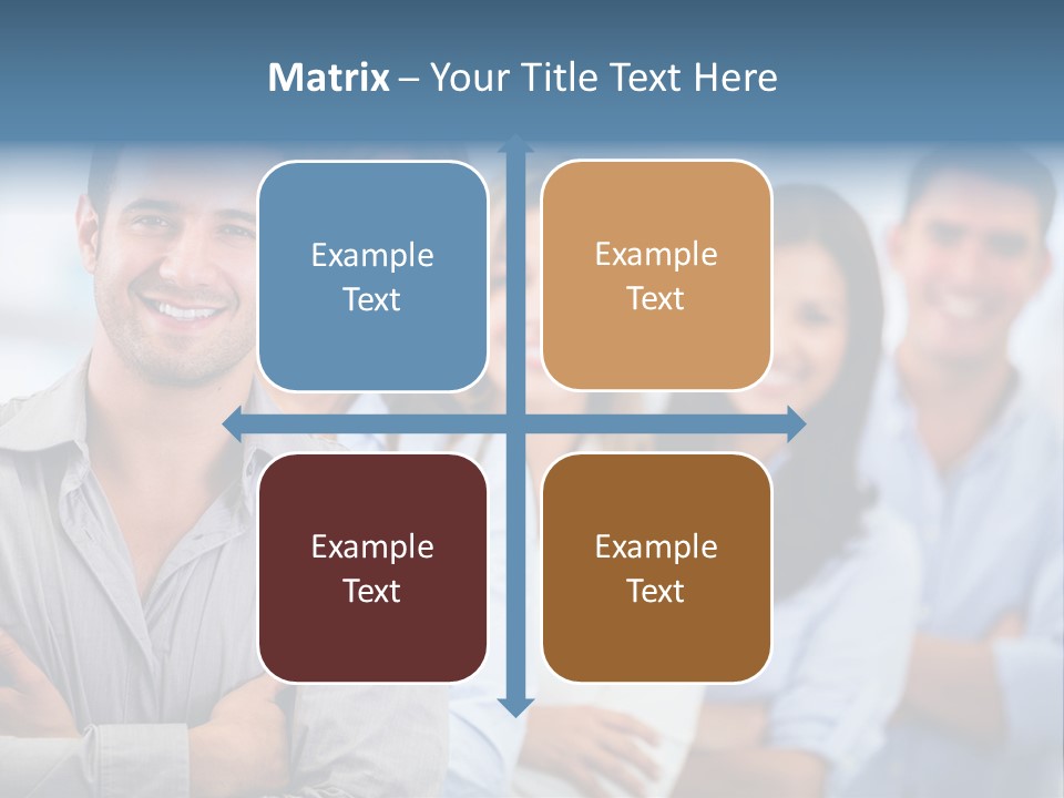 A Group Of People Standing Together In A Row PowerPoint Template