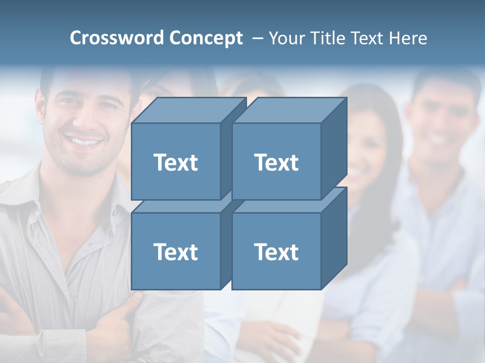 A Group Of People Standing Together In A Row PowerPoint Template