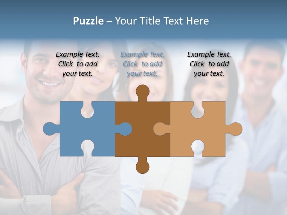 A Group Of People Standing Together In A Row PowerPoint Template