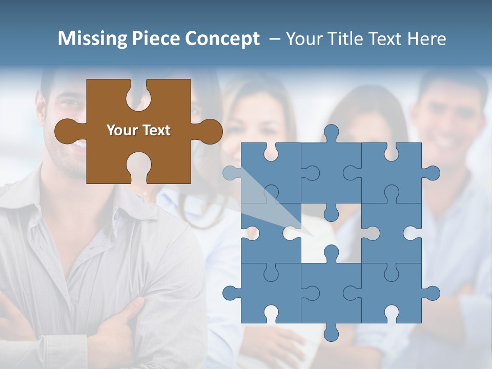 A Group Of People Standing Together In A Row PowerPoint Template