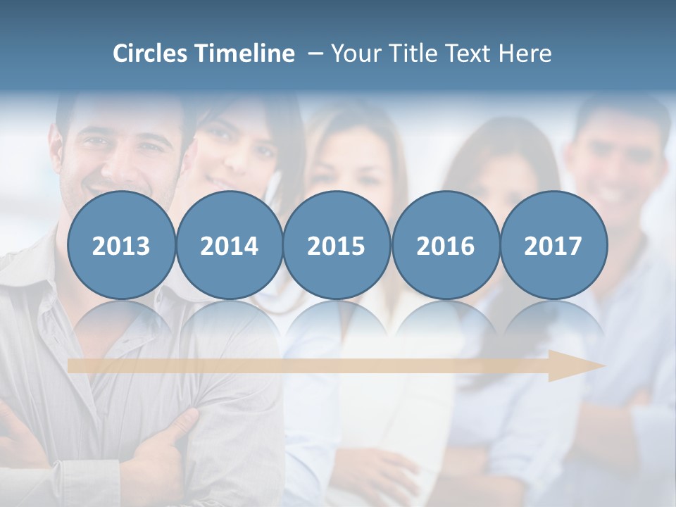 A Group Of People Standing Together In A Row PowerPoint Template
