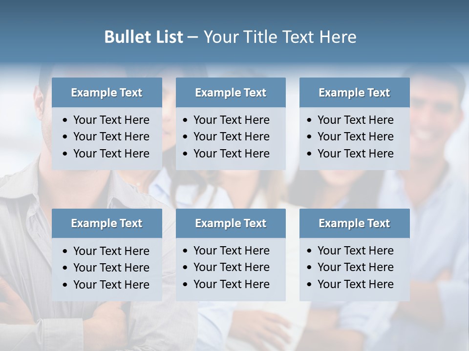 A Group Of People Standing Together In A Row PowerPoint Template