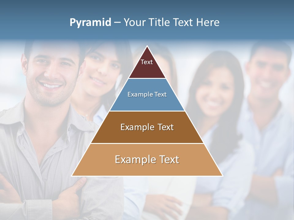 A Group Of People Standing Together In A Row PowerPoint Template
