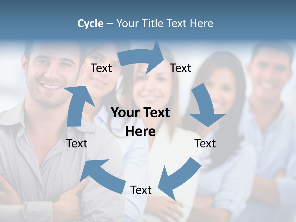 A Group Of People Standing Together In A Row PowerPoint Template