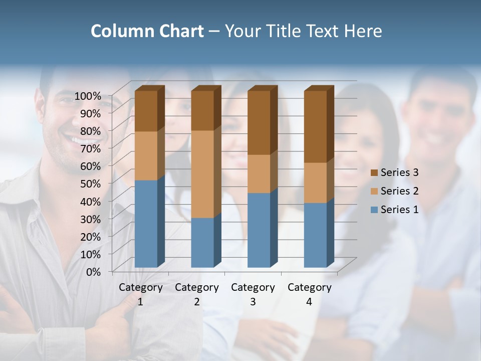 A Group Of People Standing Together In A Row PowerPoint Template