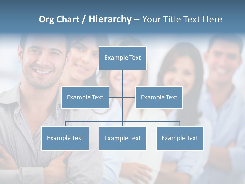 A Group Of People Standing Together In A Row PowerPoint Template