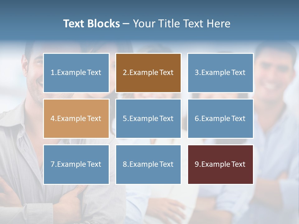 A Group Of People Standing Together In A Row PowerPoint Template