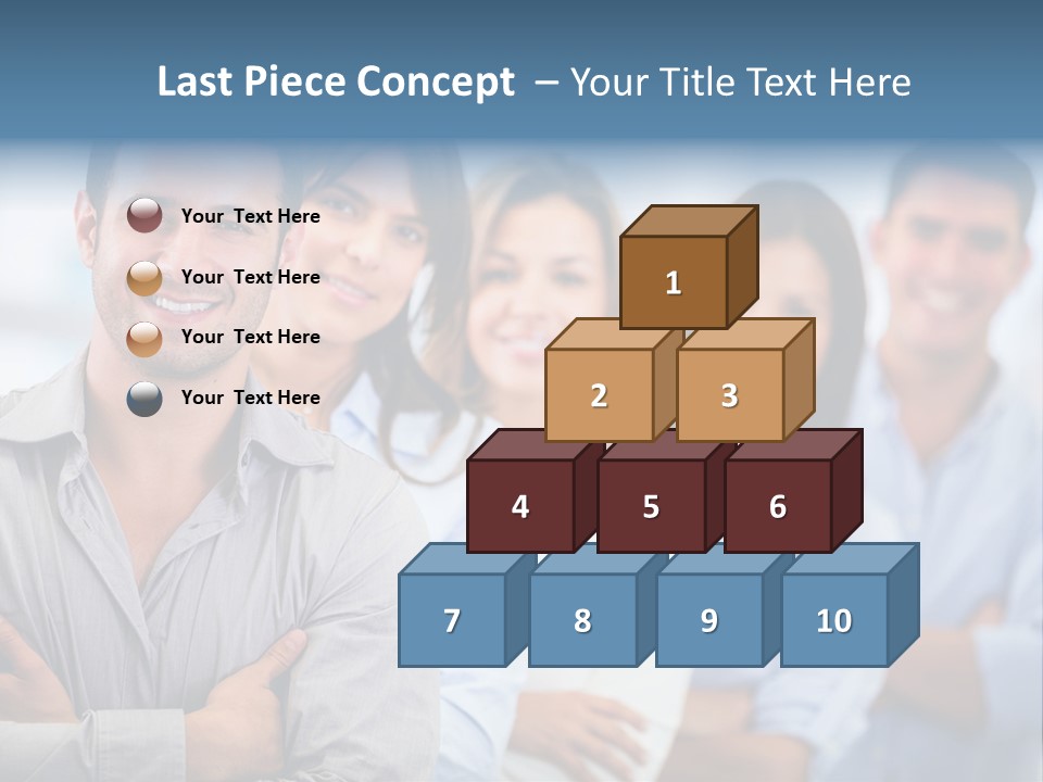 A Group Of People Standing Together In A Row PowerPoint Template