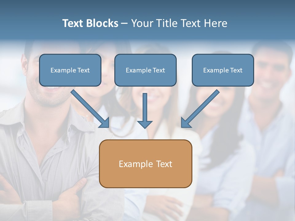 A Group Of People Standing Together In A Row PowerPoint Template