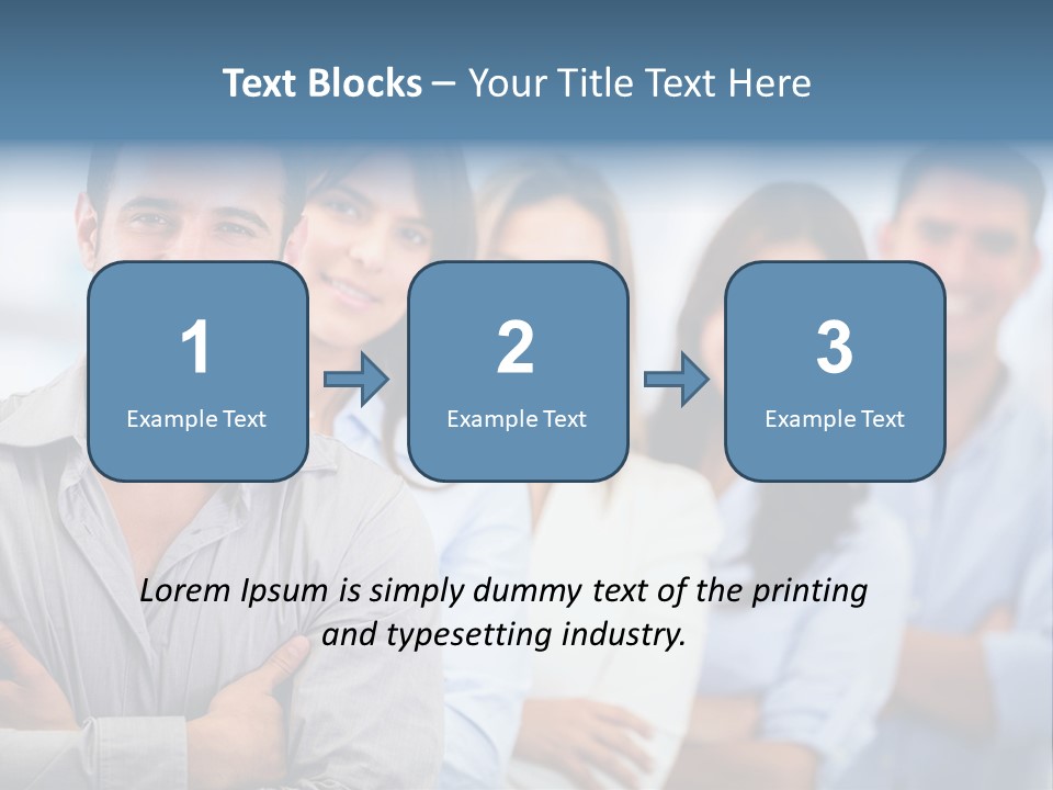 A Group Of People Standing Together In A Row PowerPoint Template