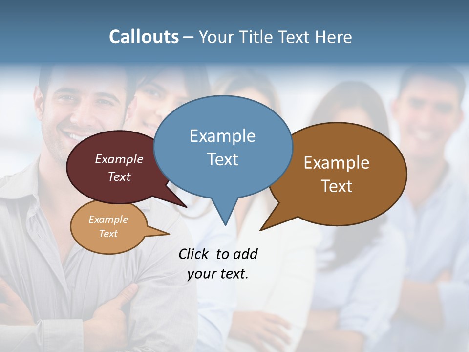 A Group Of People Standing Together In A Row PowerPoint Template