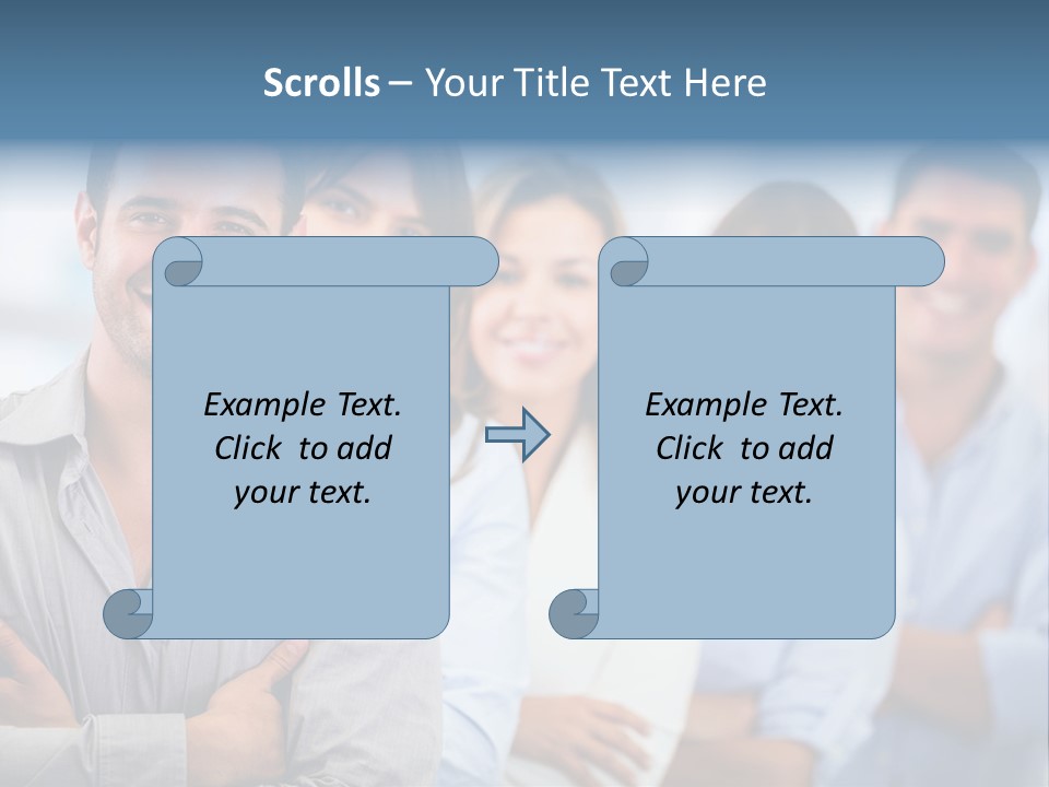 A Group Of People Standing Together In A Row PowerPoint Template