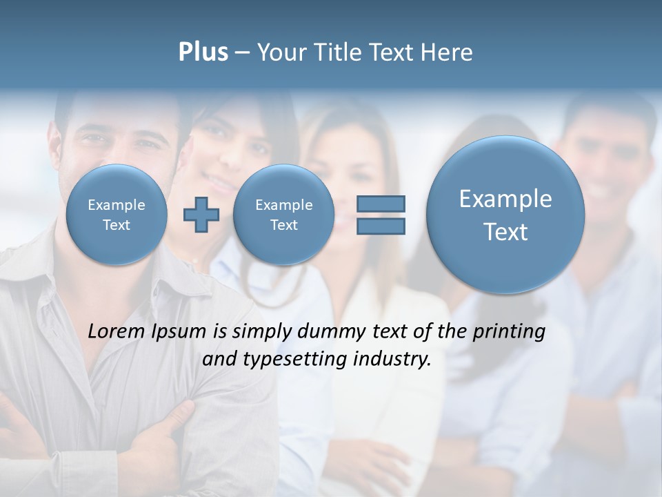 A Group Of People Standing Together In A Row PowerPoint Template