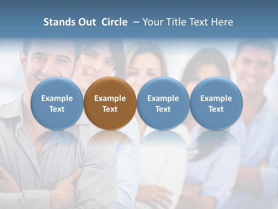 A Group Of People Standing Together In A Row PowerPoint Template