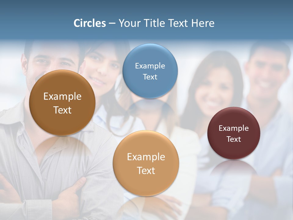 A Group Of People Standing Together In A Row PowerPoint Template