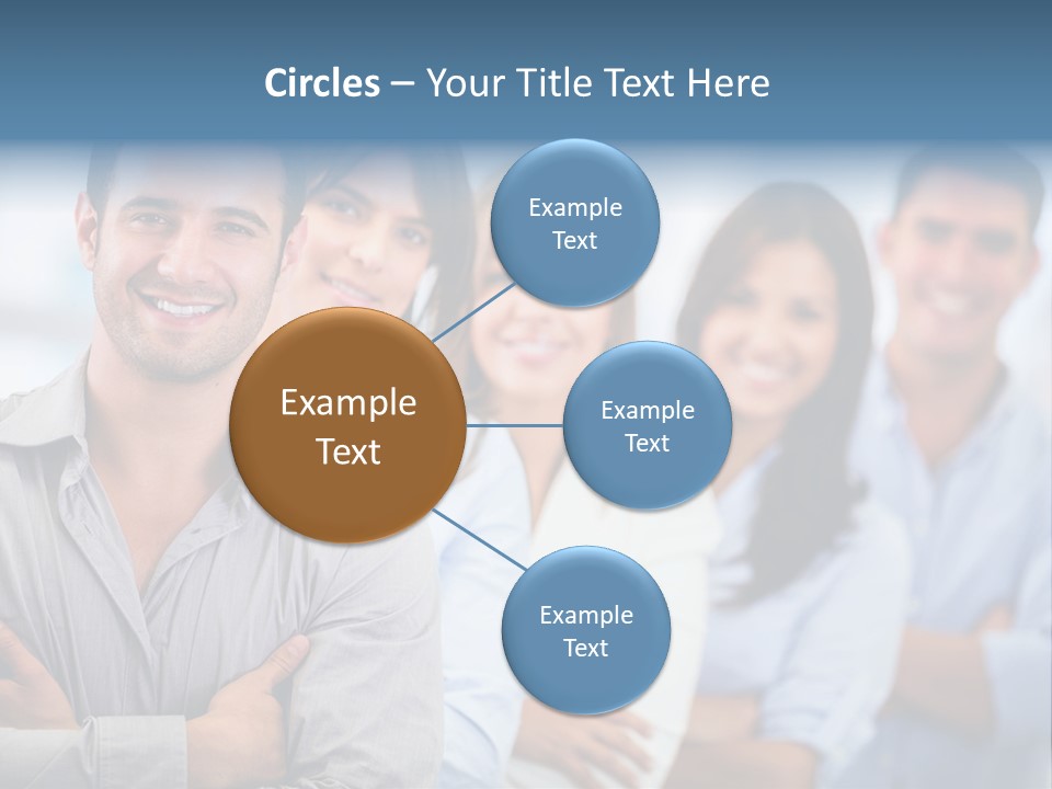 A Group Of People Standing Together In A Row PowerPoint Template