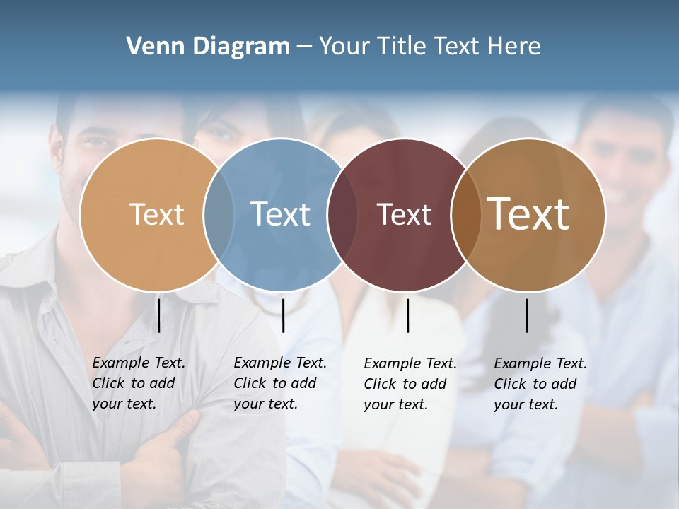 A Group Of People Standing Together In A Row PowerPoint Template