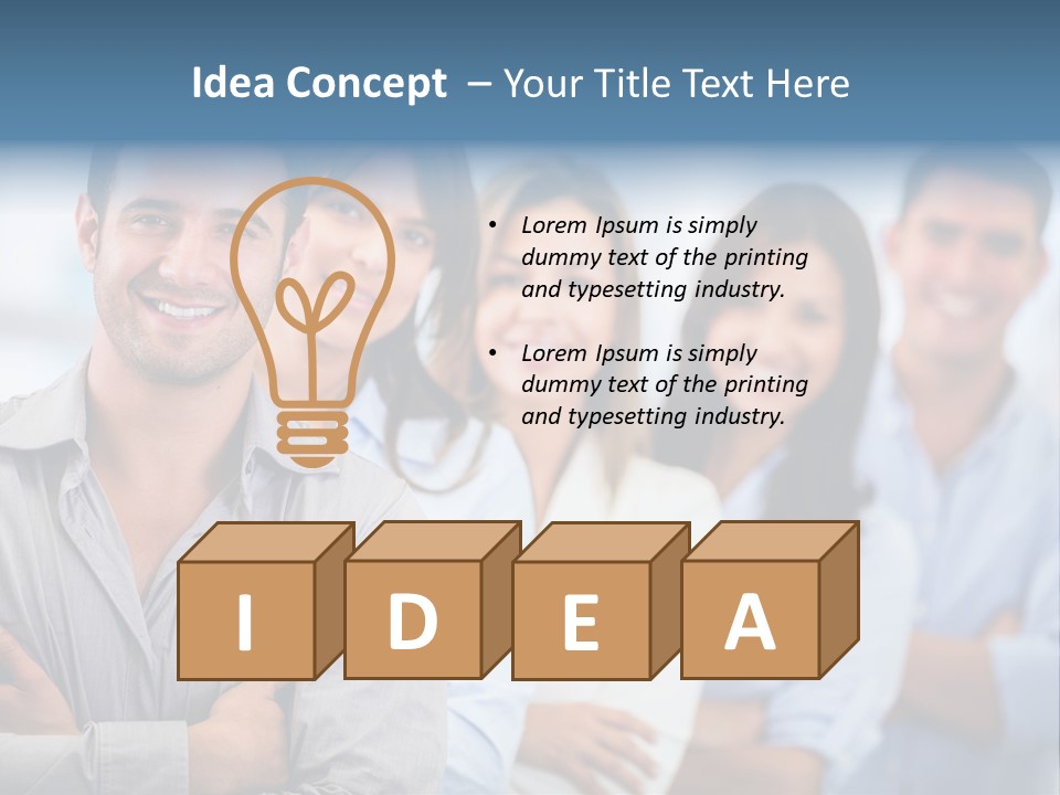 A Group Of People Standing Together In A Row PowerPoint Template