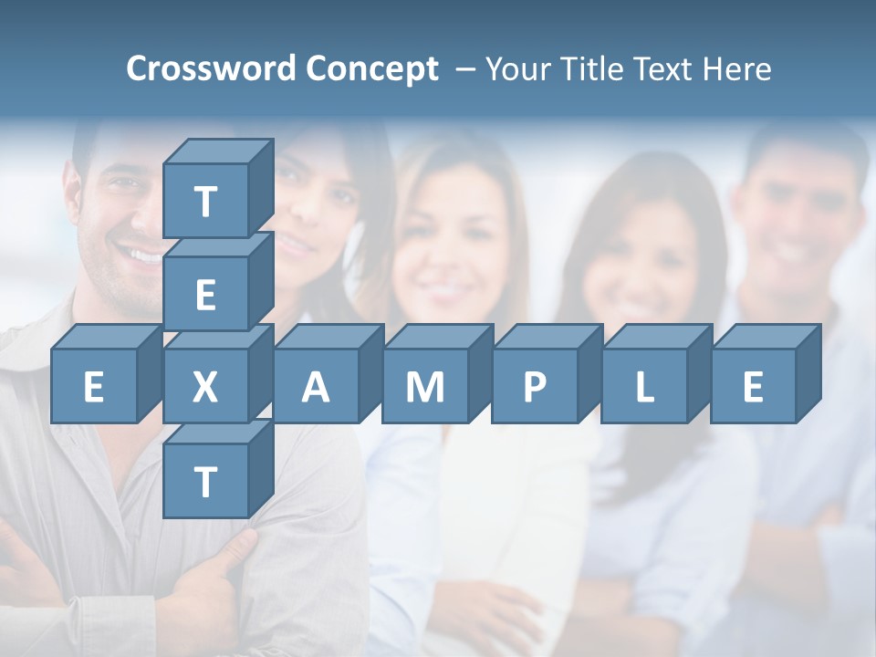 A Group Of People Standing Together In A Row PowerPoint Template