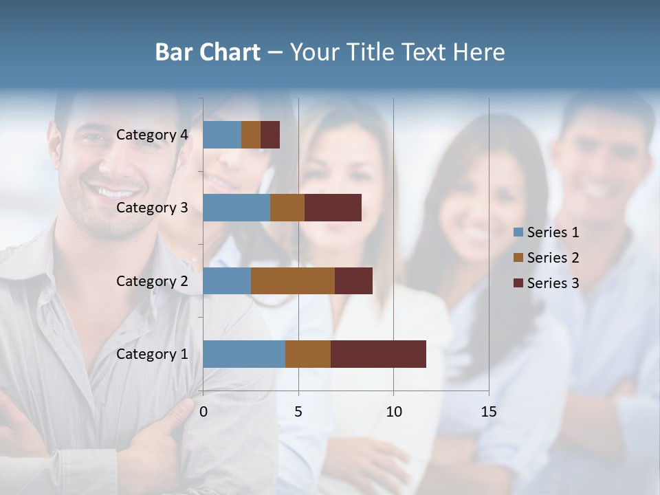 A Group Of People Standing Together In A Row PowerPoint Template