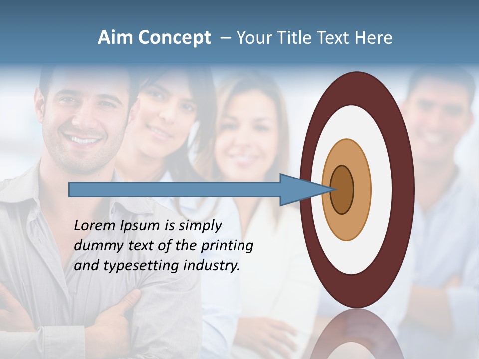 A Group Of People Standing Together In A Row PowerPoint Template
